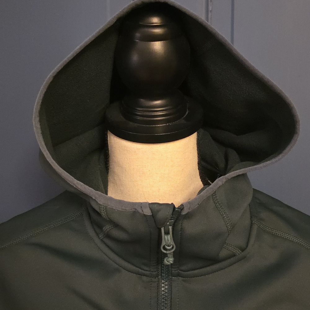 NWOT Stoic Forest Green Full Zip Fleece Hoodie Tag Sz Large - Picture 2 of 9